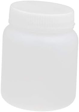 X-DREE 300 мл Пластмасова цилиндрична бутилка с широко гърло за проби, Прозрачно Бял цвят (Флакон campione in plastica da 300 мл