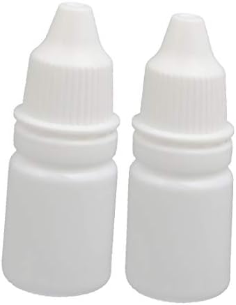 X-DREE 5 мл PE Пластмасов Краен за изстискване Капкомер Контейнера за бутилки Бяло 2 бр. (5 мл PE bottiglia plastica contagocce