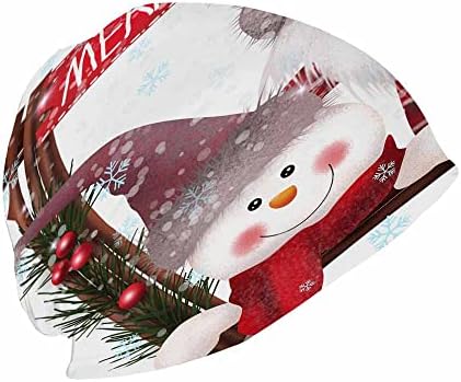 WONDERTIFY Коледна Вязаная Капачка Честит Снежен човек, Джудже, Дядо Коледа, Синя Снежинка, Зимни Празнични Шапки-Бини за Мъже и