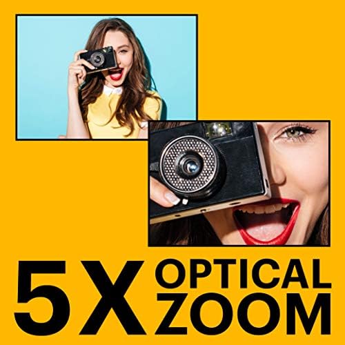 16-Мегапикселова цифрова камера KODAK PIXPRO Friendly Zoom FZ55-BL, с 5-кратно оптично увеличение, широкоъгълен 28 мм широк екран,