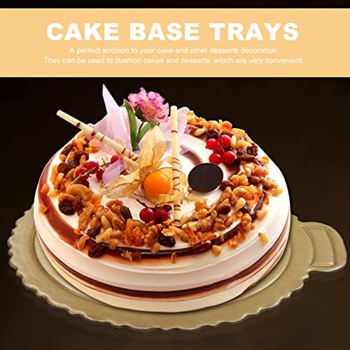 YARDWE Кръгла Форма за Торта 10шт Златна Бумажно-Картонена Основа за Муссового Торта, Дъска за Торта, Кръгове, Обслужващи Подноси