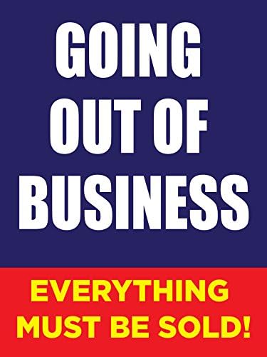 Рекламни табели за търговци на дребно в интернет-магазина Going Out of Business, 18 x 24, Пълноцветен печат, 5 опаковки