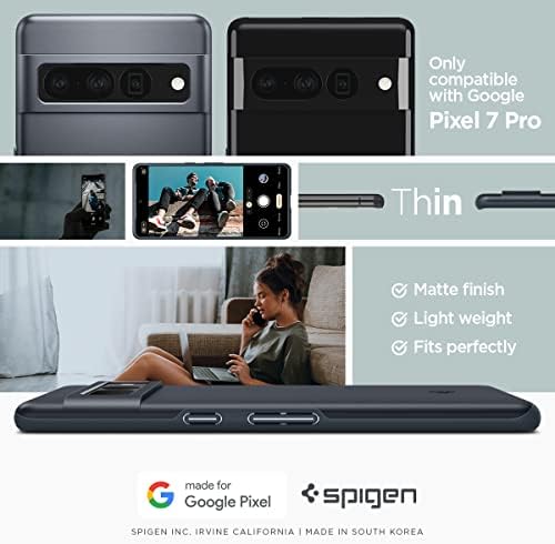 Spigen Thin Fit, Предназначени за корпуса на Pixel 7 Pro (2022) - Метална плоча