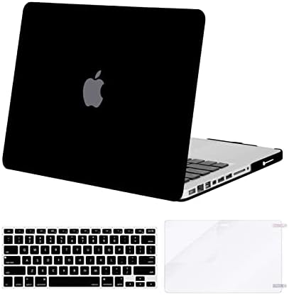 Пластмасов твърд калъф MOSISO, капака на клавиатурата и защитно фолио за екрана Съвместим само с MacBook Pro 13 инча (A1278, старата