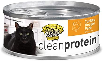 Мокра храна за котки Dr. Elsey's cleanprotein с Пуйка Рецепта на д-р Елси, Пастет в банки по 5,3 унции (опаковка от 24 броя)