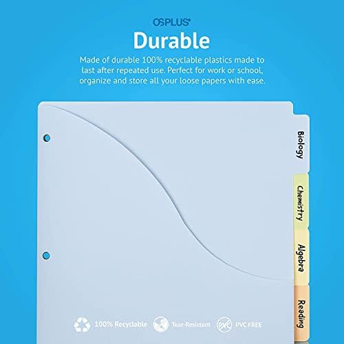 OS Plus, разделители за надписи върху големите раздели с раздели 5, с един извит джоб, различен, 1 комплект