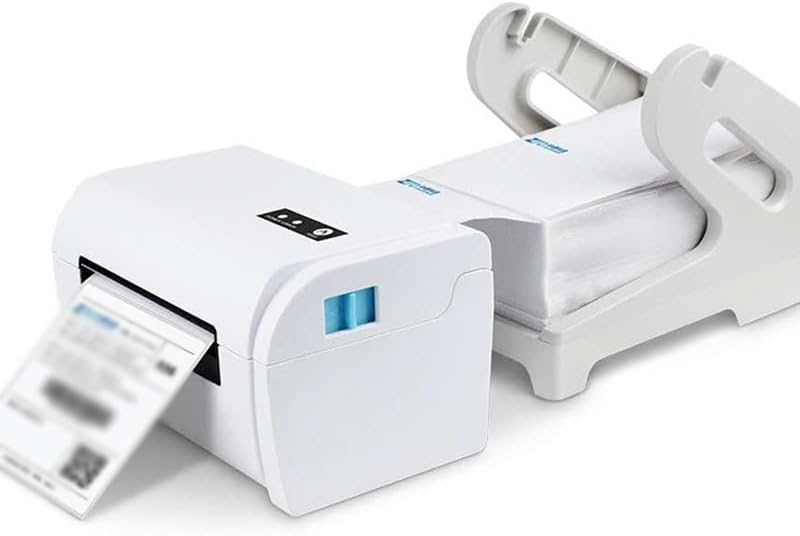 N/A Bluetooth Термопринтер етикети за доставка 4x6 Принтер на баркод USB Label Maker за Windows (Цвят: бял, размер: 180 * 115 *