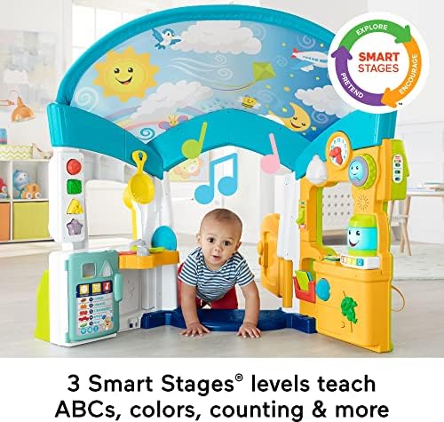 Игри набор от Fisher-Price Смейся и да учат за деца, онлайн игри къща Smart Обучение Home със съдържание Smart Stages за деца на