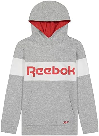 Спортен костюм Reebok за момчета от 2 теми, комплект дрехи - Пуловер с качулка + Удобни Спортни панталони за джогинг отвътре