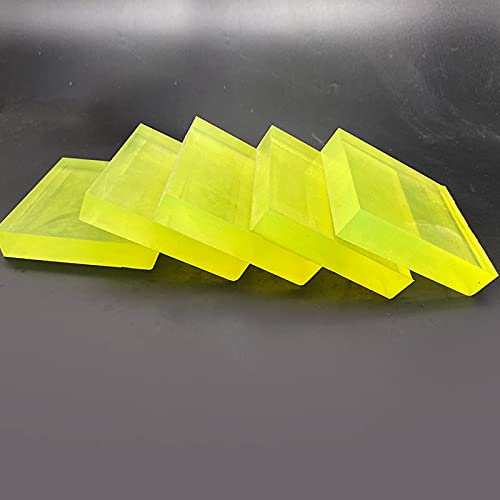Жълт Полиуретанова дъска Bopaodao ПУ, Высокоэластичная, Износостойкая и устойчива към окисление Пластмасова дъска, 4шт T: 50 мм