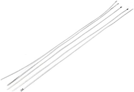 Кабелна замазка X-DREE с дължина 700 mm и ширина 4,6 mm от неръждаема стомана с покритие, 5 бр. (700 мм de largo, 4,6 mm de ancho,