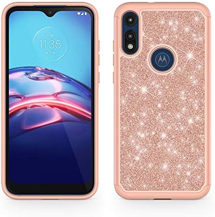 Лъскав калъф за телефон SYONER за Motorola Moto E 2020 г. (6,2 инча) [Rose gold]