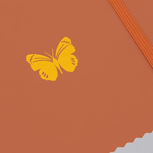 Списание Yop & Tom A5 Dot Grid Journal - Butterfly - В твърди корици от веганской на кожата и много дебел (160 ГОРИВО) хартия -