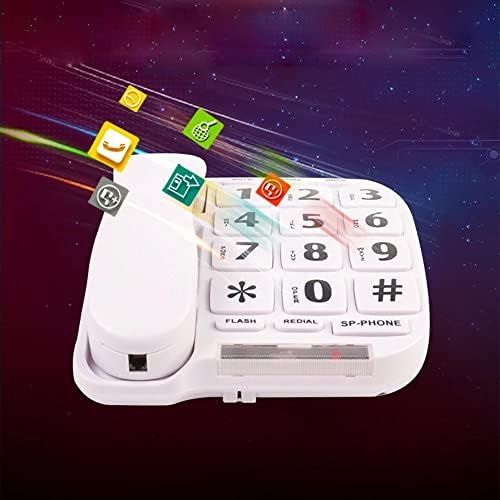 SDFGH е Подходящ за възрастни хора с големи бутони и голяма сила на звука Кабелен телефон телефонен хендсфри Стационарен телефон