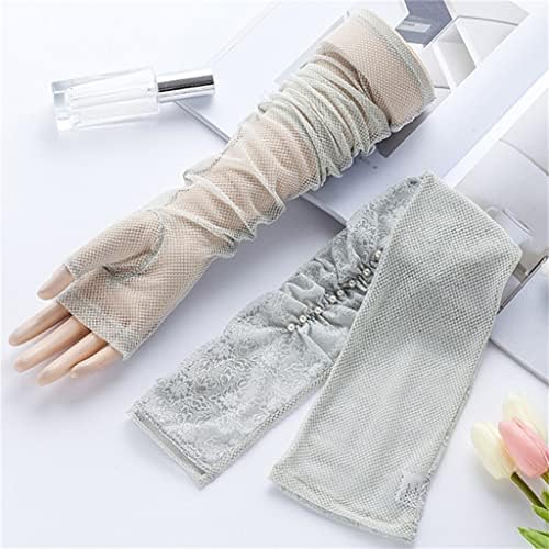 XWWDP Летни Защитни ръкавици от ледената коприна за ръце, Дамски Дълги ръкавици за шофиране и Колоезденето, с тънки, с дълъг ръкав