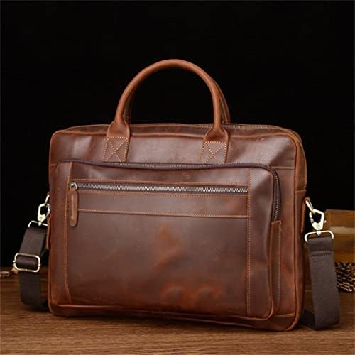 LIUZH Мъжка чанта, Мъжка бизнес чанта за лаптоп, чанти за куриерска чанта, голяма чанта голям-месинджър (Цвят: A, размер: както