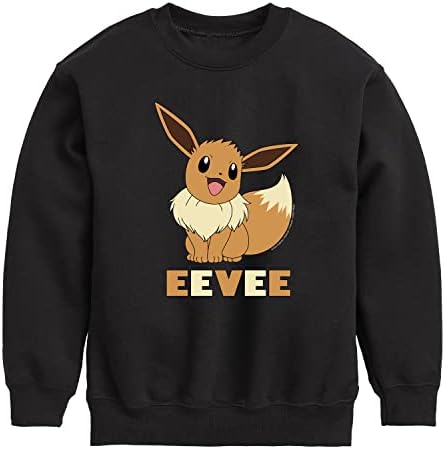 Hybrid облекло - Pokémon - Happy Eevee - Младежки Руното hoody с кръгло деколте
