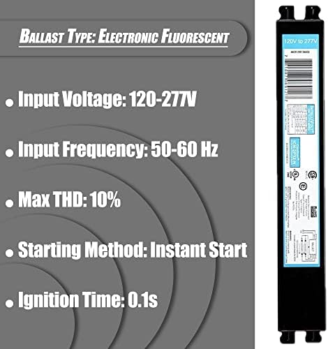 ICN4P32N, 120-277 В, Входна честота 50-60 Hz, Тип плътен тел, Електронен люминесцентный баласт Centium Миг стартиране за лампи тип