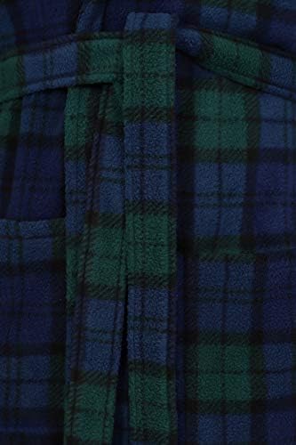 Мъжки мек вълнен плат Халат, Шотландският Черна Клетчатая плат За Часа