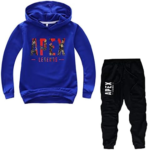 BY-CAN Малък/Голям Детски Пуловер с качулка, Блузи и Панталони за джогинг, Комплект дрехи APEX Легенди, Спортен Костюм с дълги ръкави