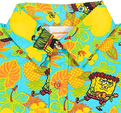 Хавайска Риза с копчета с къс ръкав за момчета от Nickelodeon Spongebob Squarepants