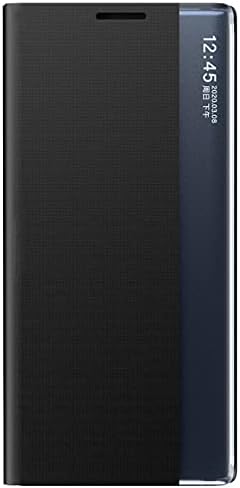 Флип калъф XYX за Samsung A42 5G, Луксозен Кожен калъф с Тънък обзорным прозорец, Защитен Калъф за Galaxy A42 5G, Черен