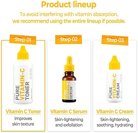 SKINMISO Pure Vitamin C Toner | Корейски средства за грижа за кожата на жените и Мъжете - Тоник за стесняване на порите и хидратиране