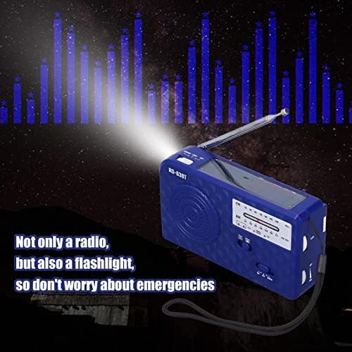 Слънчево радио, Енергоспестяващи Функции, радио Flashligh 5V за пътуване на открито Син цвят