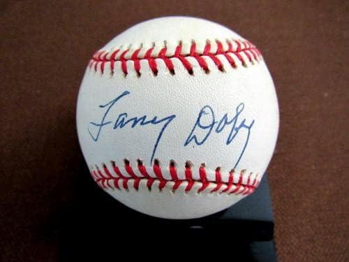 Лари Doby Кливланд Индианс Копито Автографированный Ретро Играта топката Oal Jsa Автентичен - Бейзболни Топки С Автографи