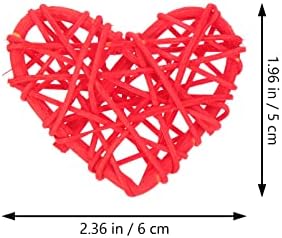 Veemoon 15 бр. Плетени Мъниста във формата На Сърце От Ратан, Пълнител за Ваза Направи си Сам, Висящи Топки на Свети Валентин, Декорации