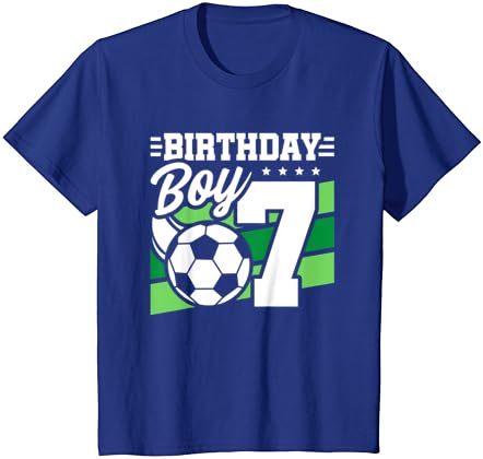 Детски футболен Рожден ден - 7-Годишно Момче - Тениска на 7-ия Рожден ден