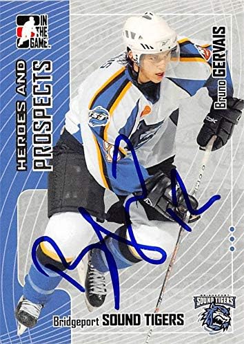 Хокей на картичка с автограф на Бруно Gervais (Бриджпорт Саунд Тайгърс, Южна Каролина) от 2006 г., В играта Heroes & Prospects 269
