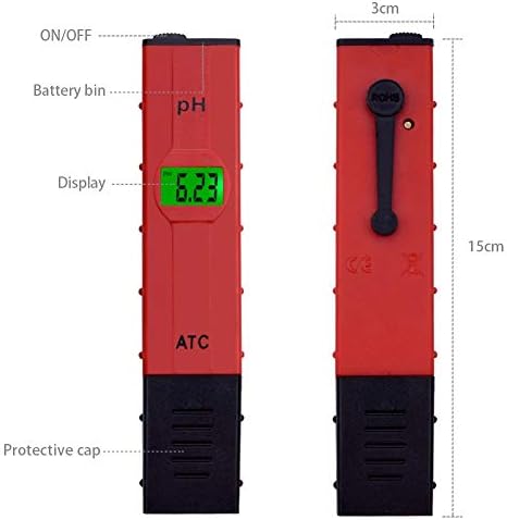 ZYZMH Цифров РН-метър 0-14 Pen-Type Pool Аквариум ph Тестер Анализатор на Чистотата на Питейната Вода, Почвата Хартия рн-метър