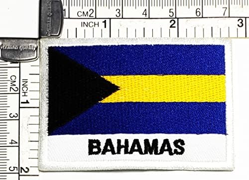 Салфетки Плюс 3шт. 1.7X2.6 инча. Багамский Флаг Нашивка Тактическа Военна Квадратна Форма На Флаг Бродирани Ленти Флаг На Страната