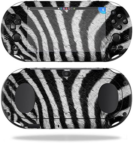 Кожата MightySkins, Съвместим с Sony PS Vita (Wi-Fi интернет и 2-ро поколение), обертывающий корицата на Стикер Skins Zebra