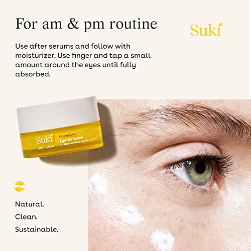 Регенериращ крем Suki Skincare Eye Lift - Дневна - С Ресвератролом, кофеин и витамин С - Укрепва, избелва и подхранва Нежната кожа