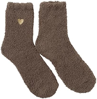Дишащи Дамски Ежедневни Чорапи, С Хубави Принтом във формата на Сърце, Памучни Чорапи с Шарени Чорапи за Активни Дами, Удобни Меки Топли Зимни Чорапи