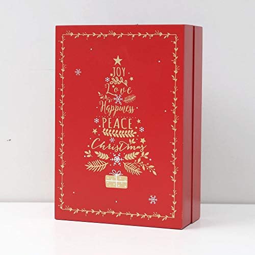 Коледен Дървена Адвент-календар Pioneer-EFFORT с чекмеджета за Възрастни и Деца, Украса за Обратно отброяване Коледа с led подсветка