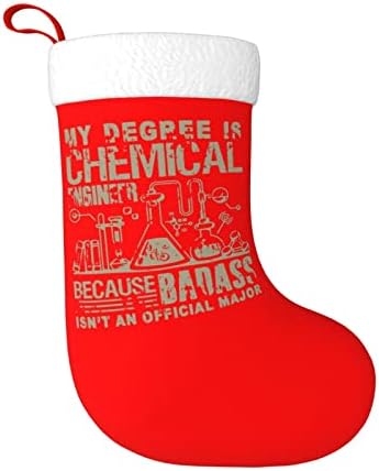 Юююй, Моята степен е Инженер-химик, Коледни Чорапи, Празнична Украса, Окачен Чорап За Камина, 18 Инча(А)а) Чорапи