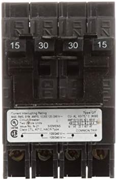 Siemens US2 Q21530CT2 15A 240V 4P 10K Нов Четириядрен, черен