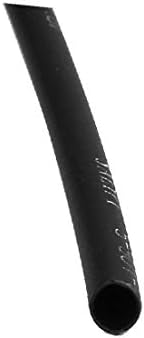 X-DREE с Дължина 5 M и вътрешен диаметър от 2 мм Polyolefin Свиване тръба с метална намотка Черен цвят (от 5 м дължина, 2 мм вътрешен