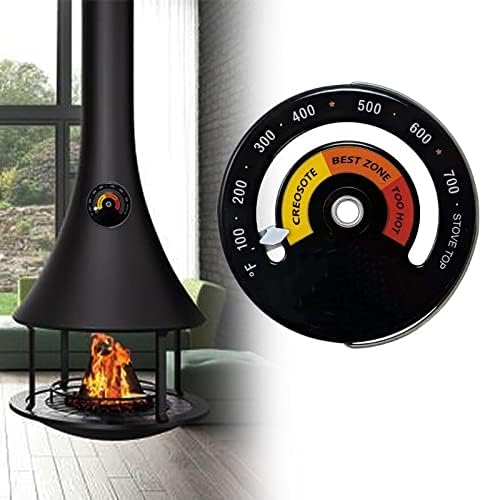 SCDCWW Магнитен Термометър за печки с Топлинна Захранването температурен Сензор за Дърва, Горелки, Каминного на вентилатора (Цвят: