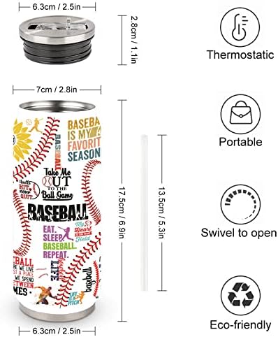 JDEIFKF Бейзболна Чаша-Чаша, Пътна Чаша С Капак, Подаръци За Любителите на Ориента На Рожден Ден, на Празен Кафеена Чаша От Неръждаема