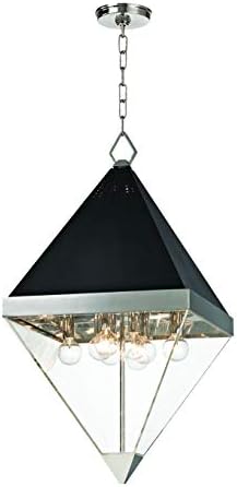 Окачен лампа Hudson Valley Lighting 4515-PN Coltrane 8-Light с Ширина 15 см и височина 28,5 см, Цвят довършителни: Полиран никел