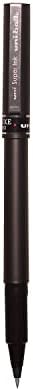 Химикалка химикалка uni-ball 60025 Deluxe Stick Roller Микро 0,5 Мм, Черно Мастило, Корпус Сиво Металлика, Dozen