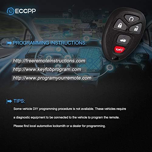 ECCPP 1X Взаимозаменяеми Кола Ключодържател с дистанционно управление без ключ (калъф) за Chevy Malibu/Cobalt за Buick LaCrosse/за