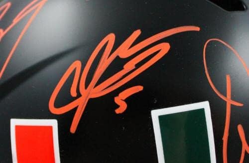 Автентичен Каска F/S Miami Speed с автограф Саппа, Ирвина, Джонсън, Луис, Планина-BAW - Студентски каски с автограф