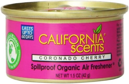 Органични освежители за въздух California Scents със защита от разливане, череша Коронадо, туба 1,5 унции (опаковка от 4 броя)