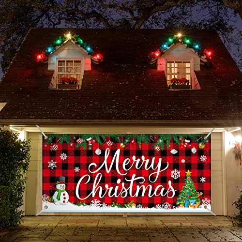 Коледен Празничен Банер на гаражни врати, Коледна Украса, на Фона Голям Коледен Банер, весела Коледа, Врата калъф за Външен прозорец