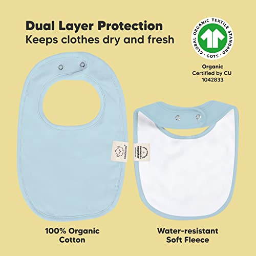 KeaBabies 8 опаковки, органични бебешки нагрудников за момичета и момчета и 3 опаковки непромокаеми бебешки нагрудников за хранене